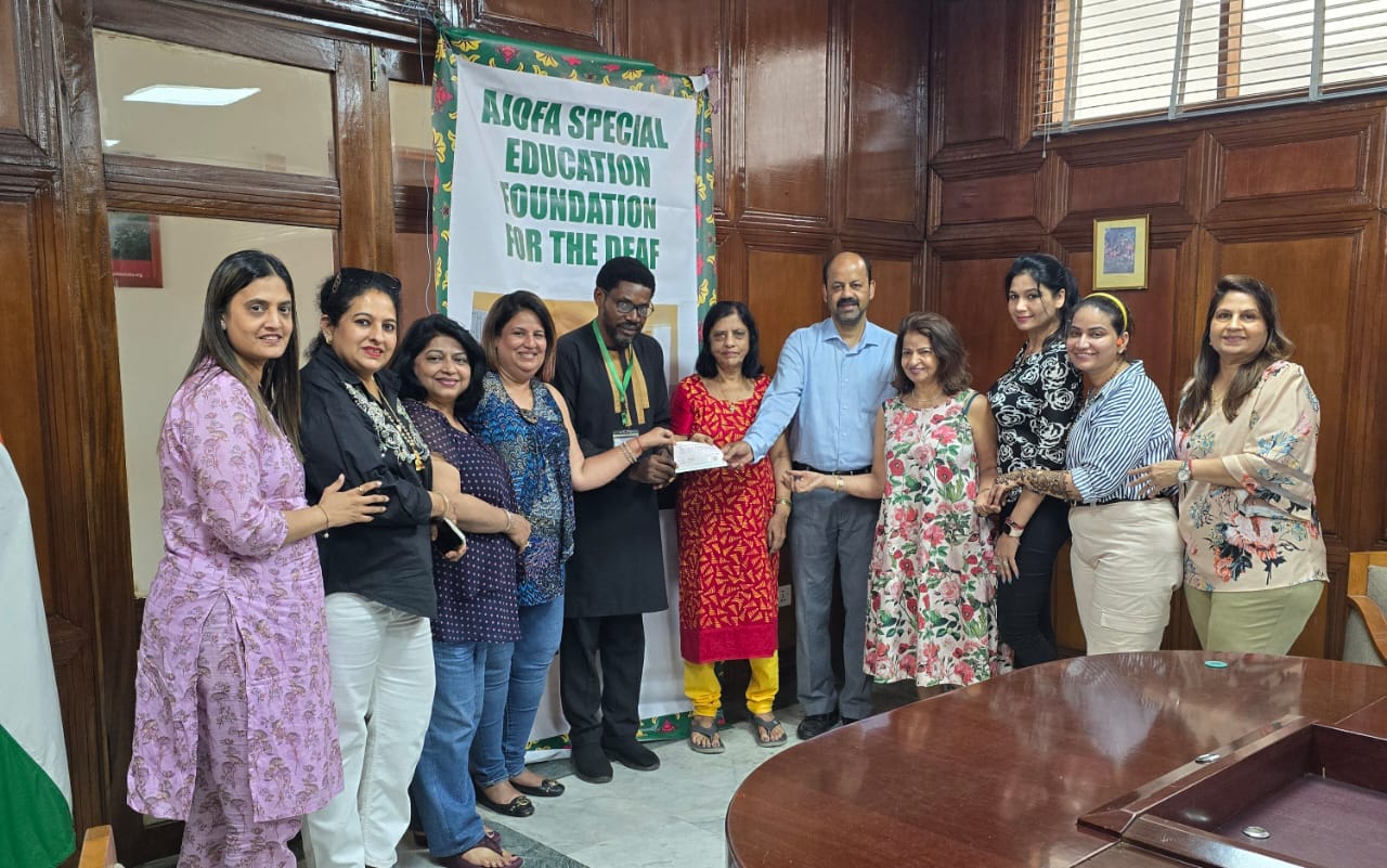 Presentation of Cheque to Ajofa Special Education for the Deaf